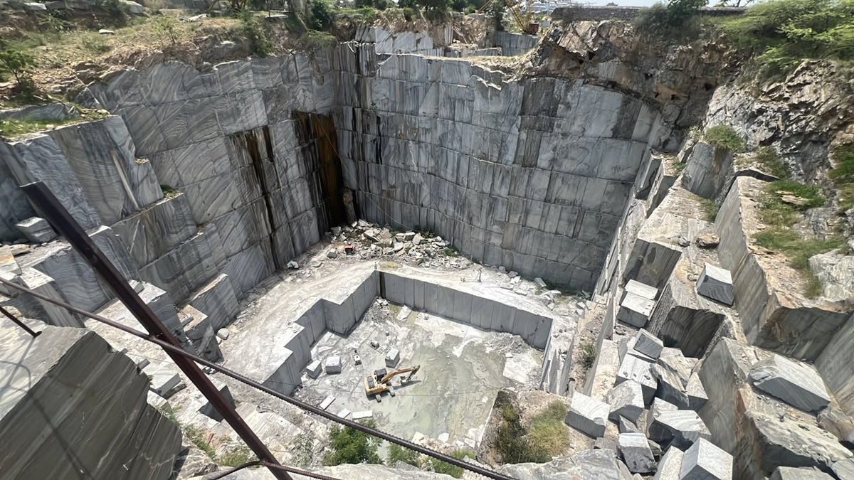 Natural stone quarry supplying raw stone for ultra-thin natural stone veneer production.