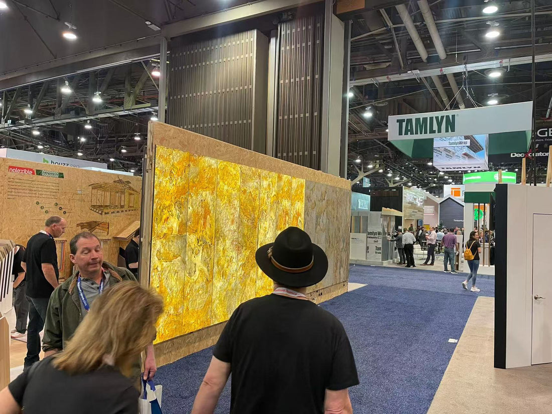 Nalexible showcasing ultra-thin natural stone veneer at International Builders' Show IBS 2025 in Las Vegas