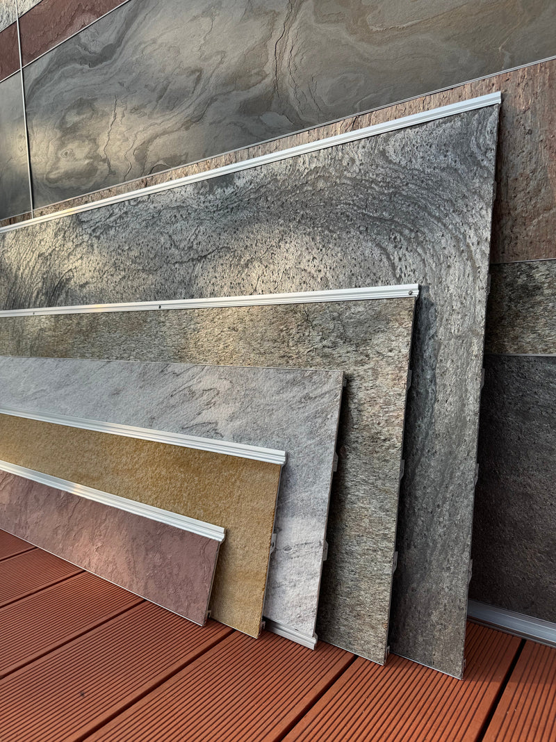 Exterior Stone Cladding Panels by Nalexible featuring lightweight natural stone veneer panels for exterior walls and architectural façades