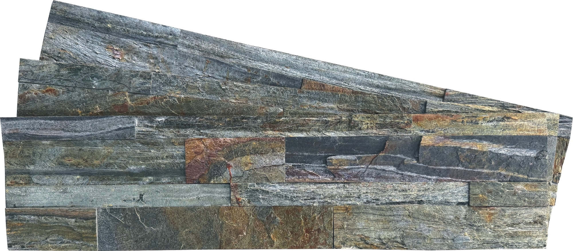 3D Burning Forest Copper peel and stick natural stone veneer with authentic stone texture and copper colour variation