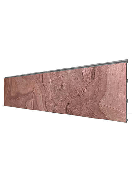 Terra Red Exterior Stone Cladding Panel | Natural Stone Veneer | Nalexible