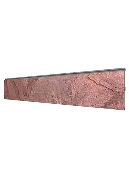 Terra Red Exterior Stone Cladding Panel | Natural Stone Veneer | Nalexible